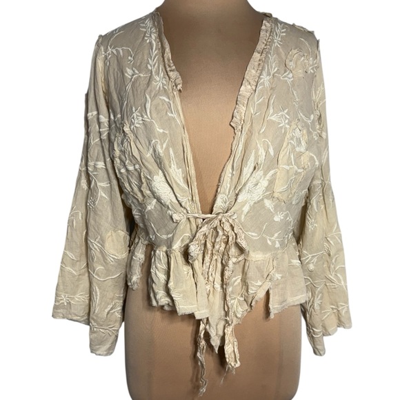 Magnolia Pearl “Lise Lotte” Style Piano Shawl Jacket OSFM JACKET 342 ANWHT RARE - Picture 3 of 10